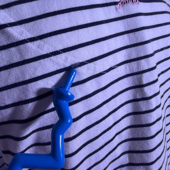 Joules Floral Embroidered Striped Long Sleeve Top - Picture 4 of 6